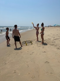 Fun beach time.