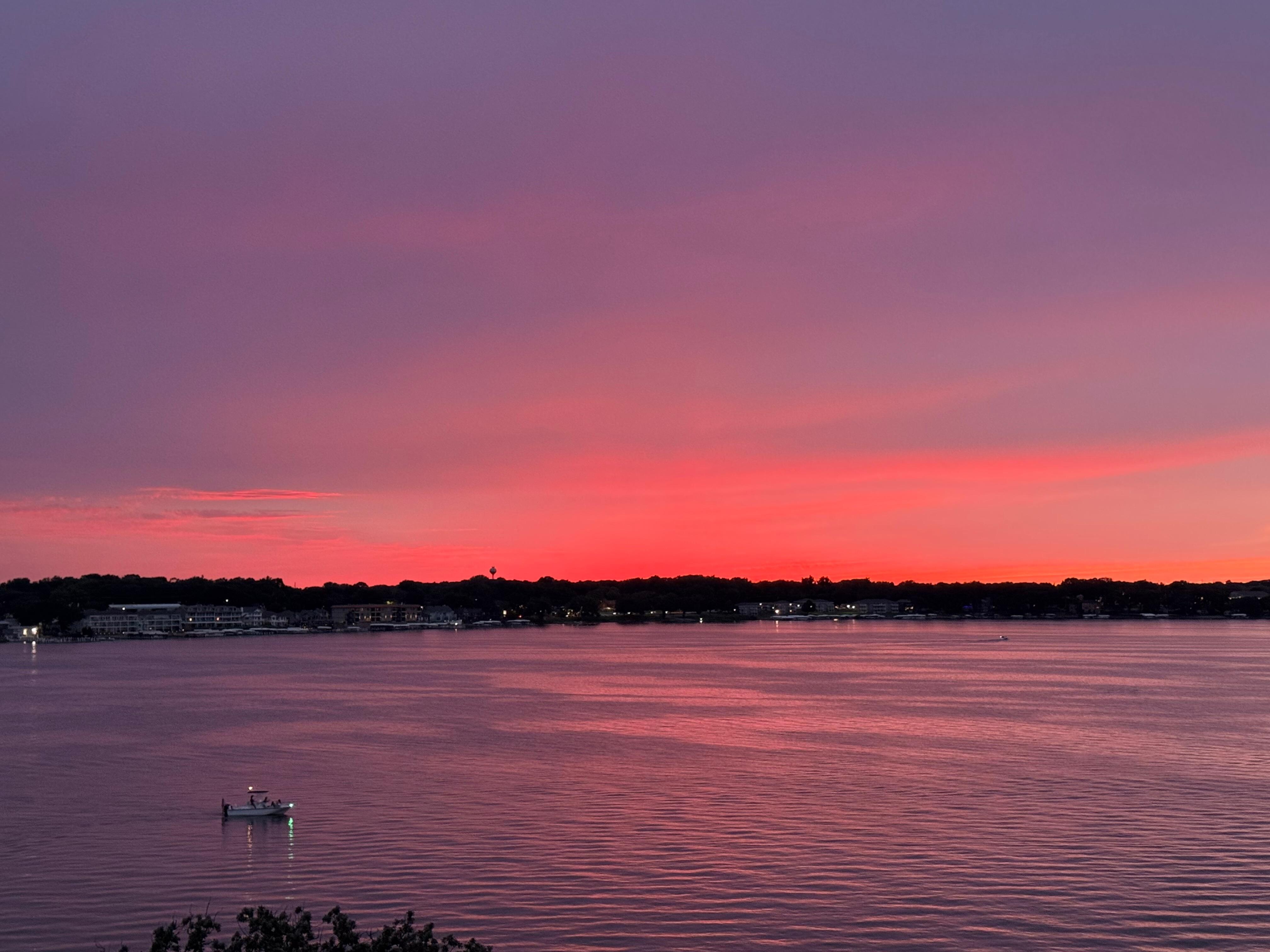 Sunset on the first night 