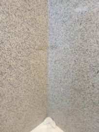 Soap dish missing from wall