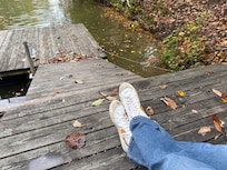 The boat dock was so peaceful!
