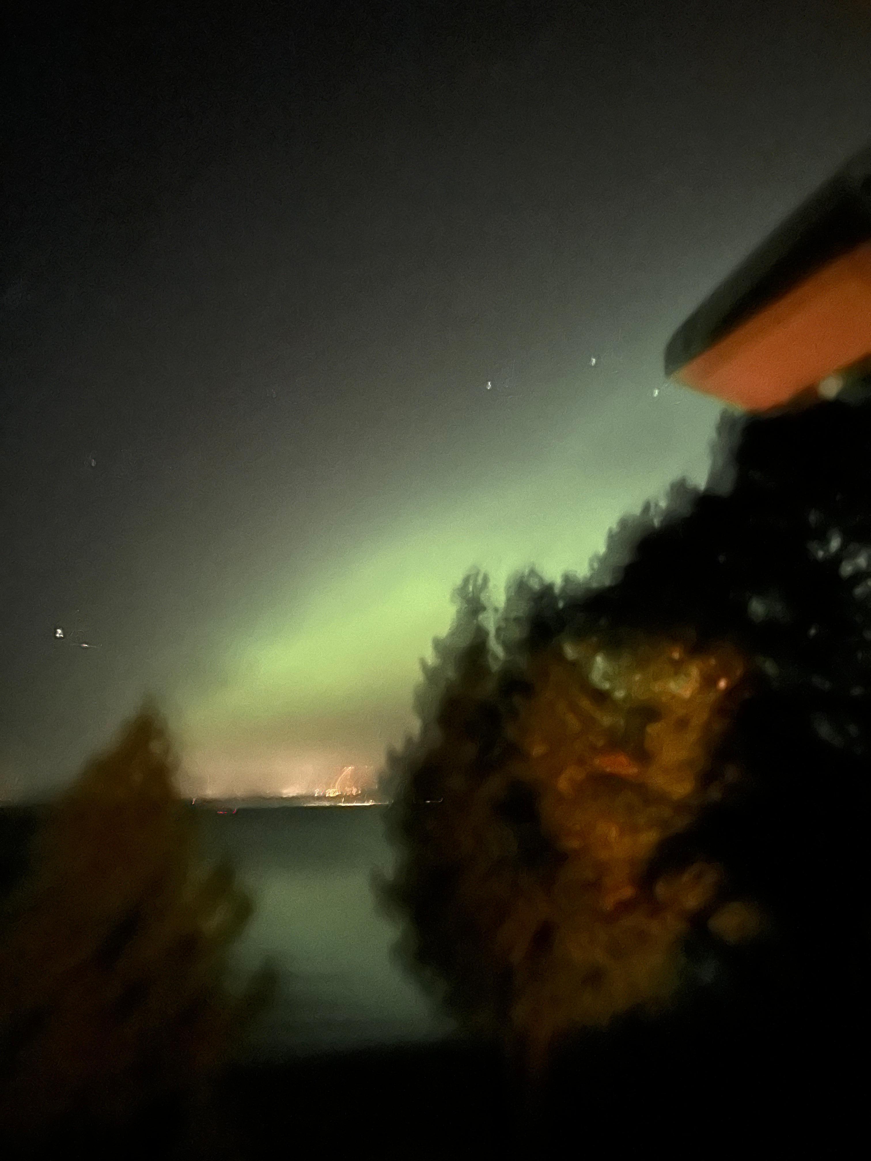 Northern lights from the balcony!