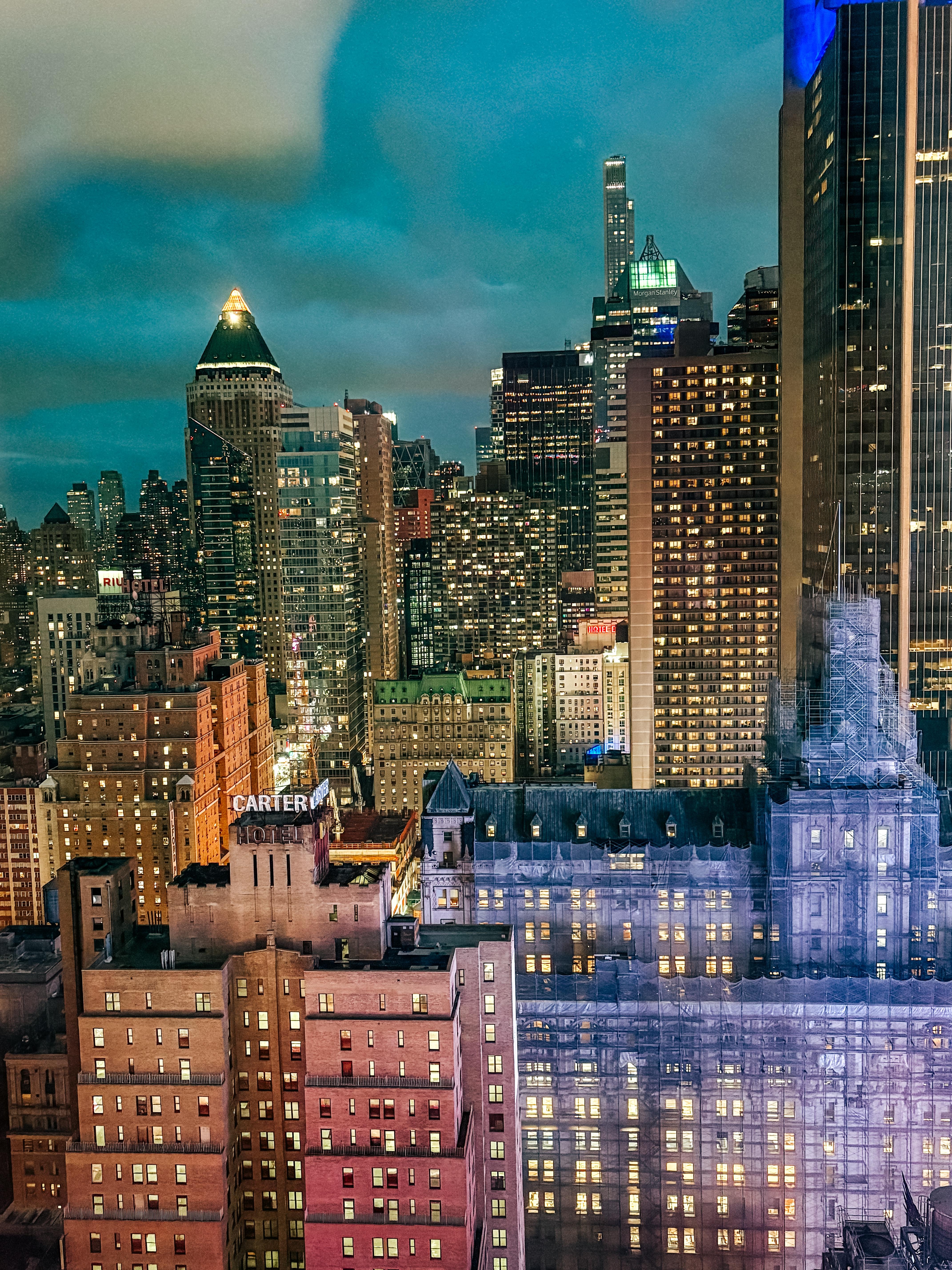 Night view from our room