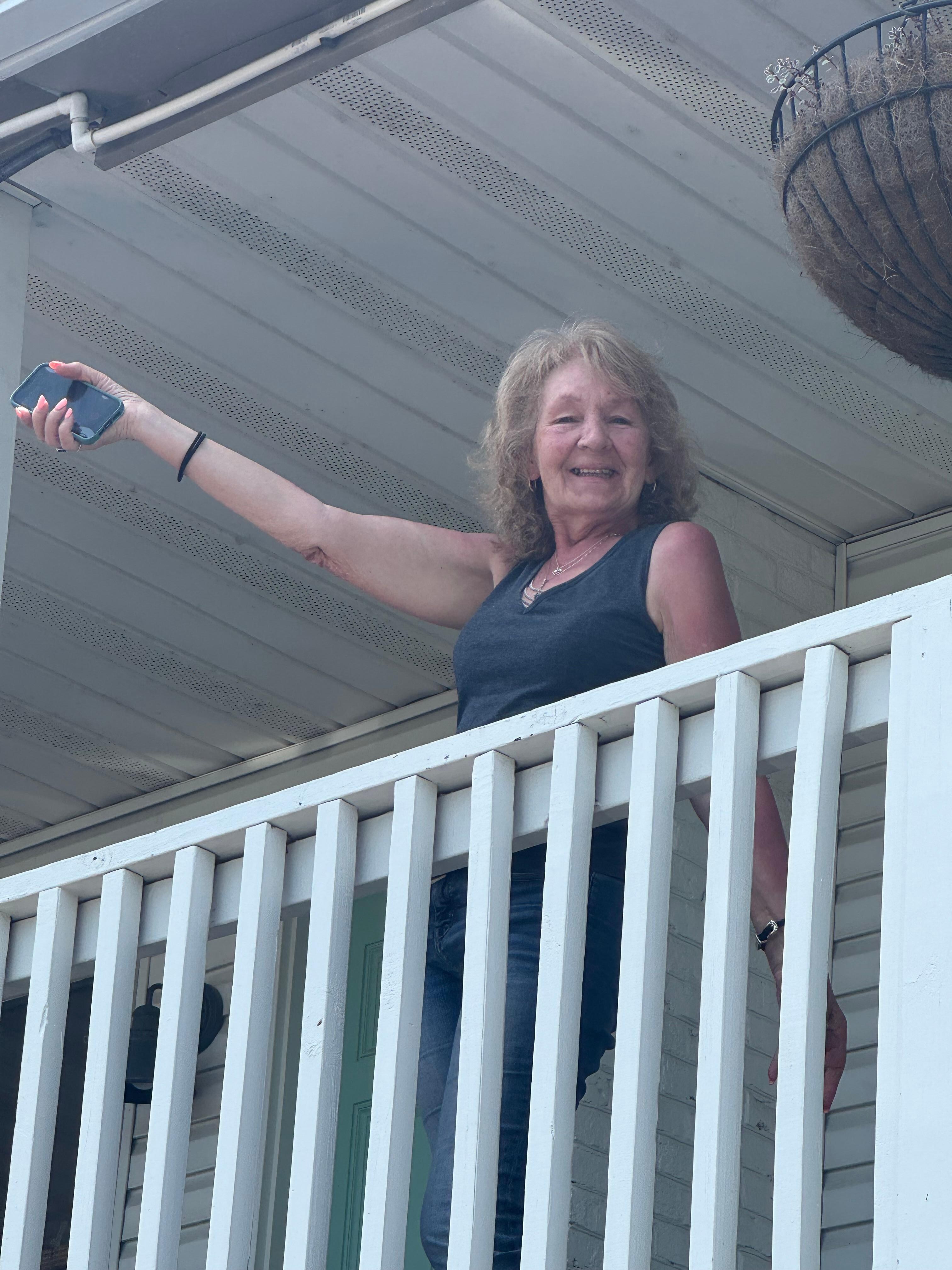 My wife saying hello. 