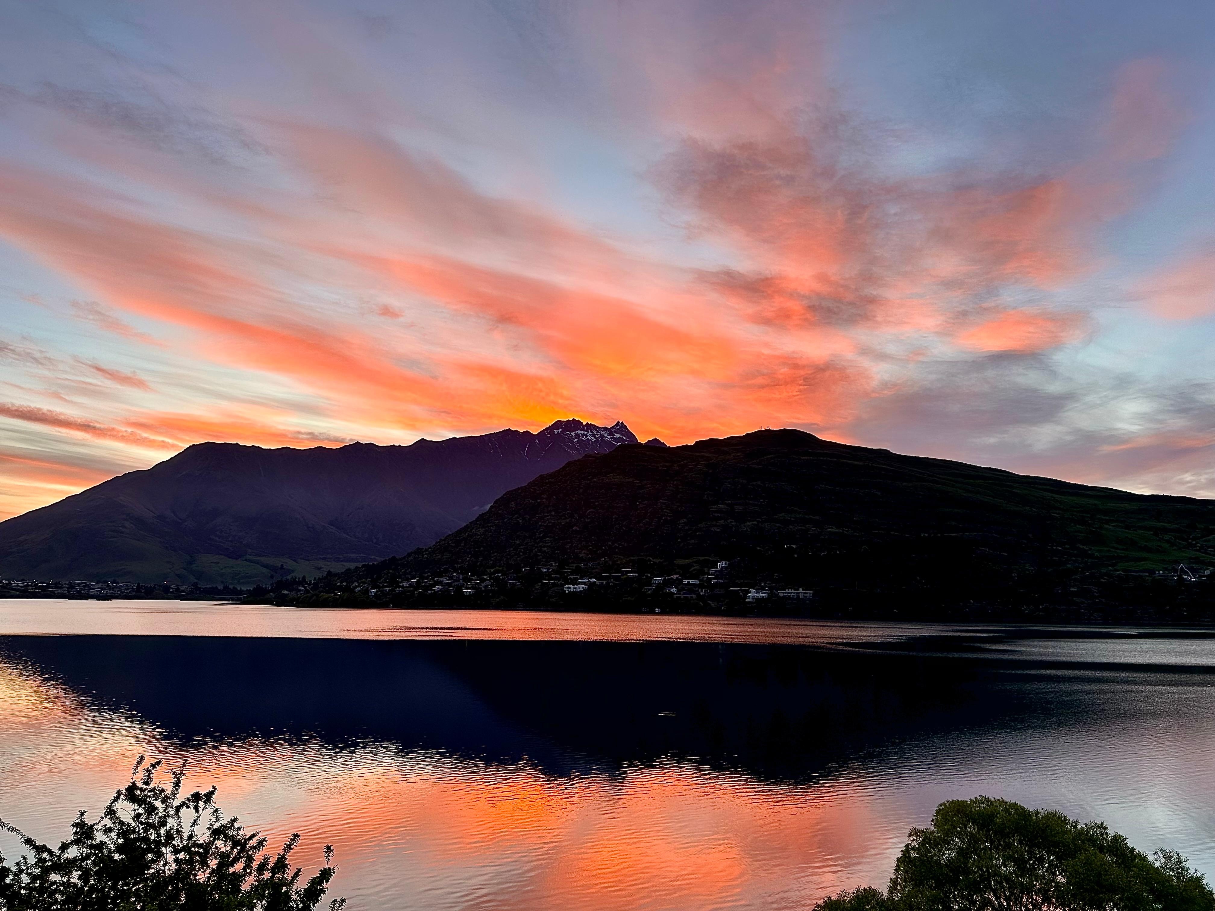 Stunning sunrise from the patio