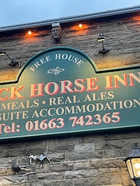 Hotel signage.