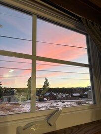 Sunset fives from the loft bedroom.