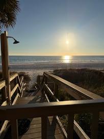 Sunrise view with coffe