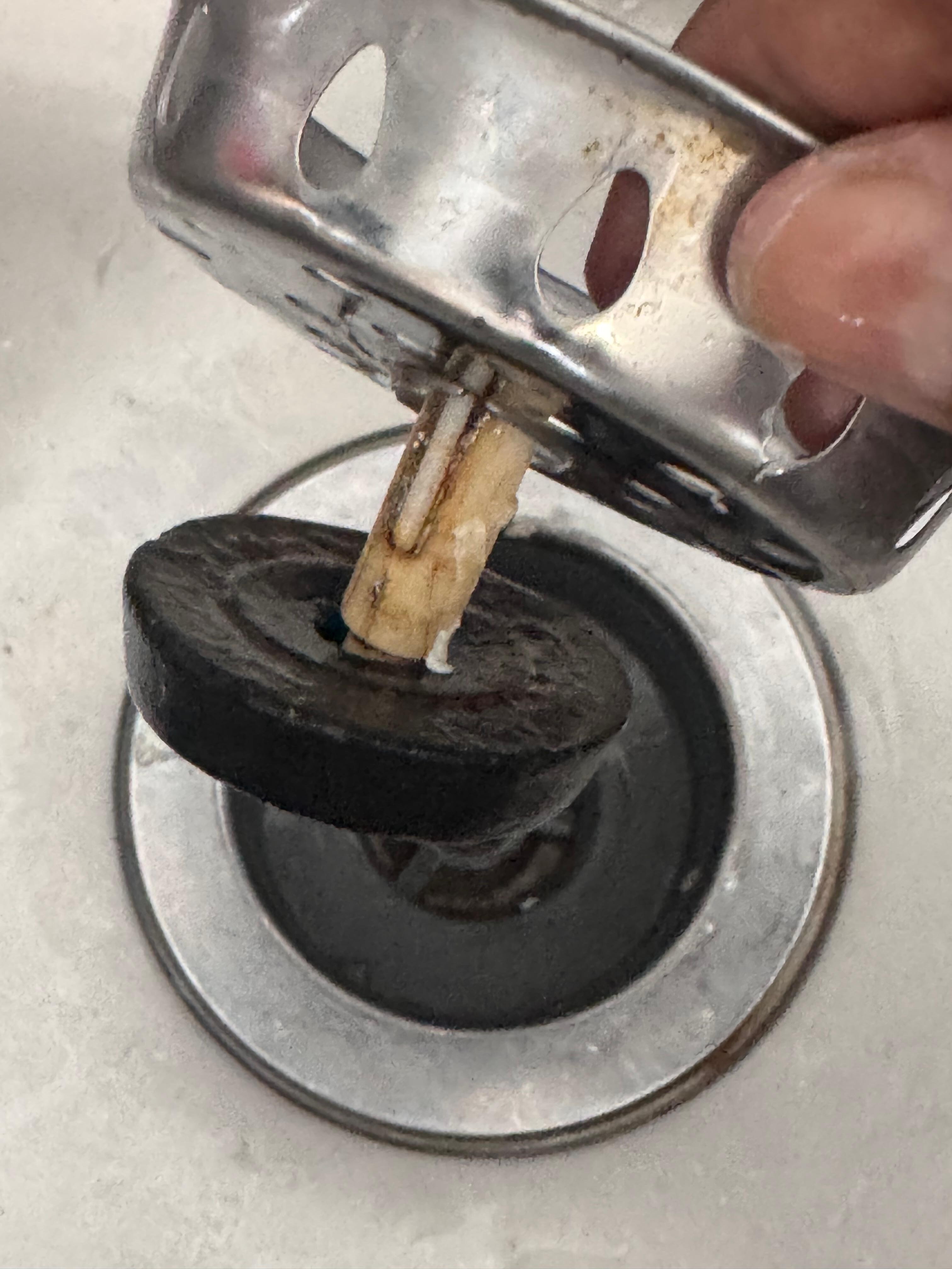 Dirty sink stopper.