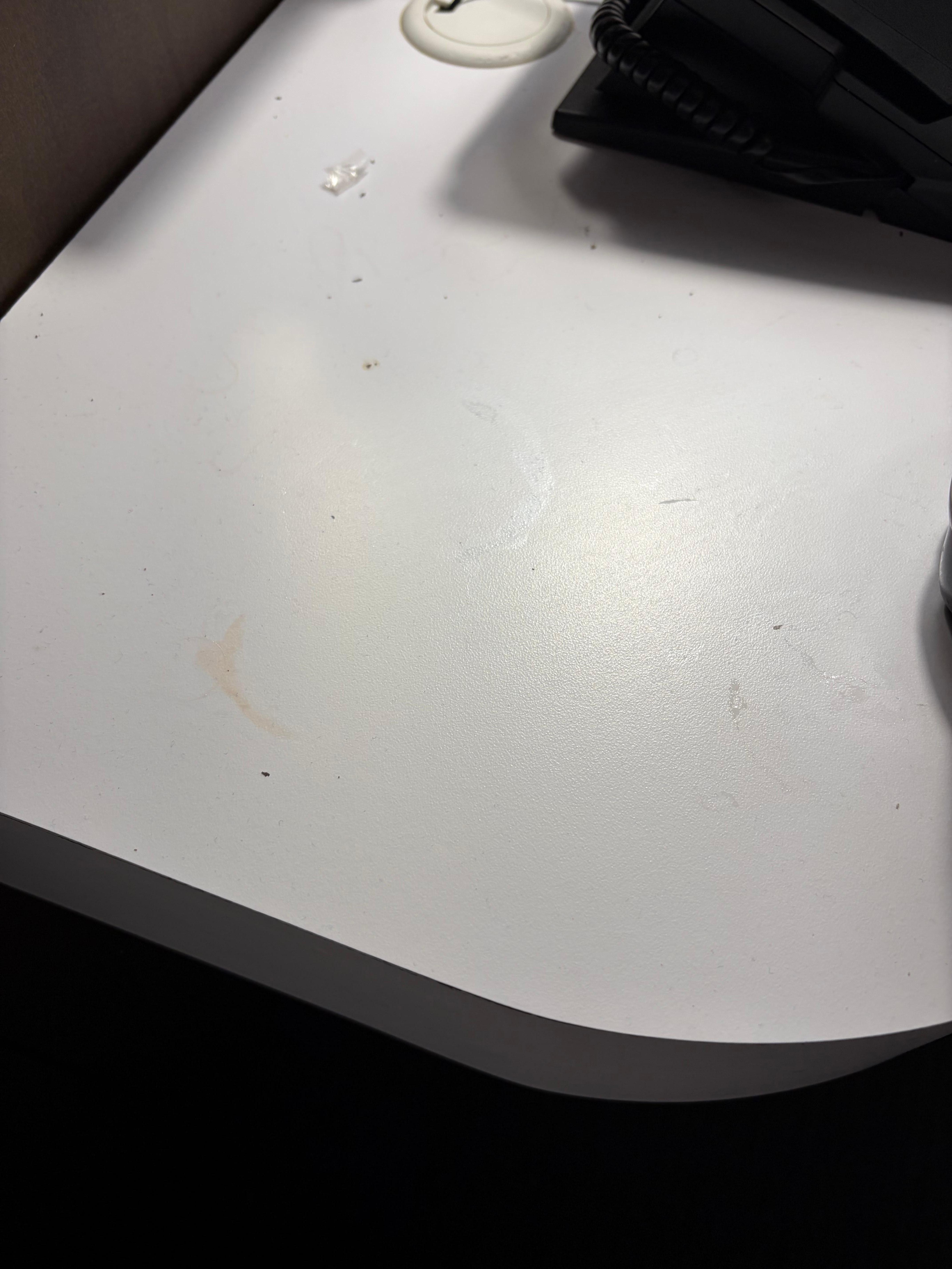 Bedside table was filthy