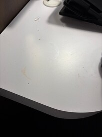 Bedside table was filthy