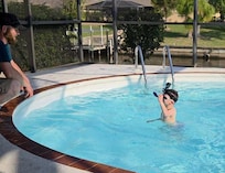 My grandson loved the pool any time of day