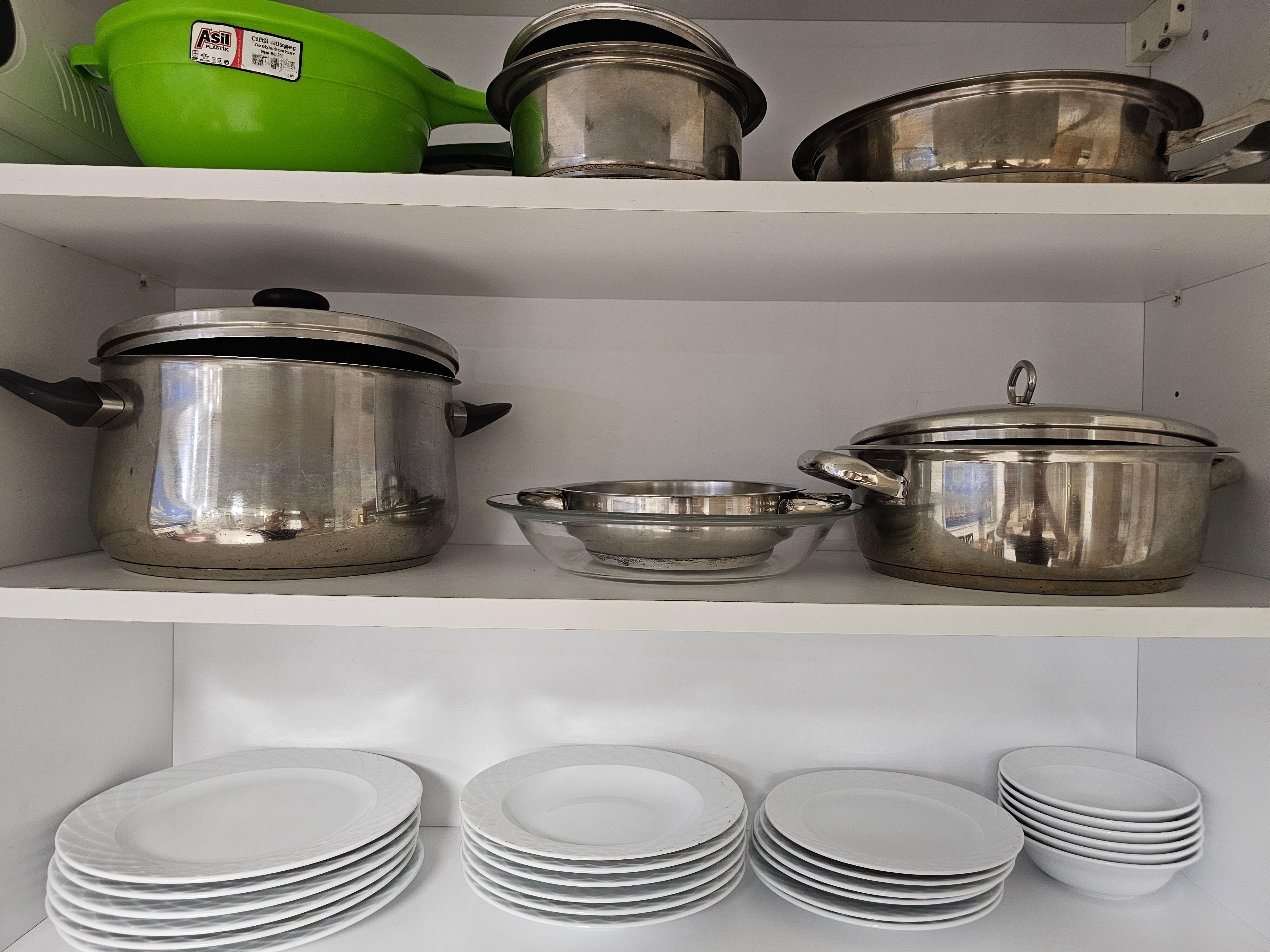 Pot, pans, and dishes