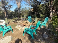 Lovely fire pit area. Unfortunately it was to windy during our visit.