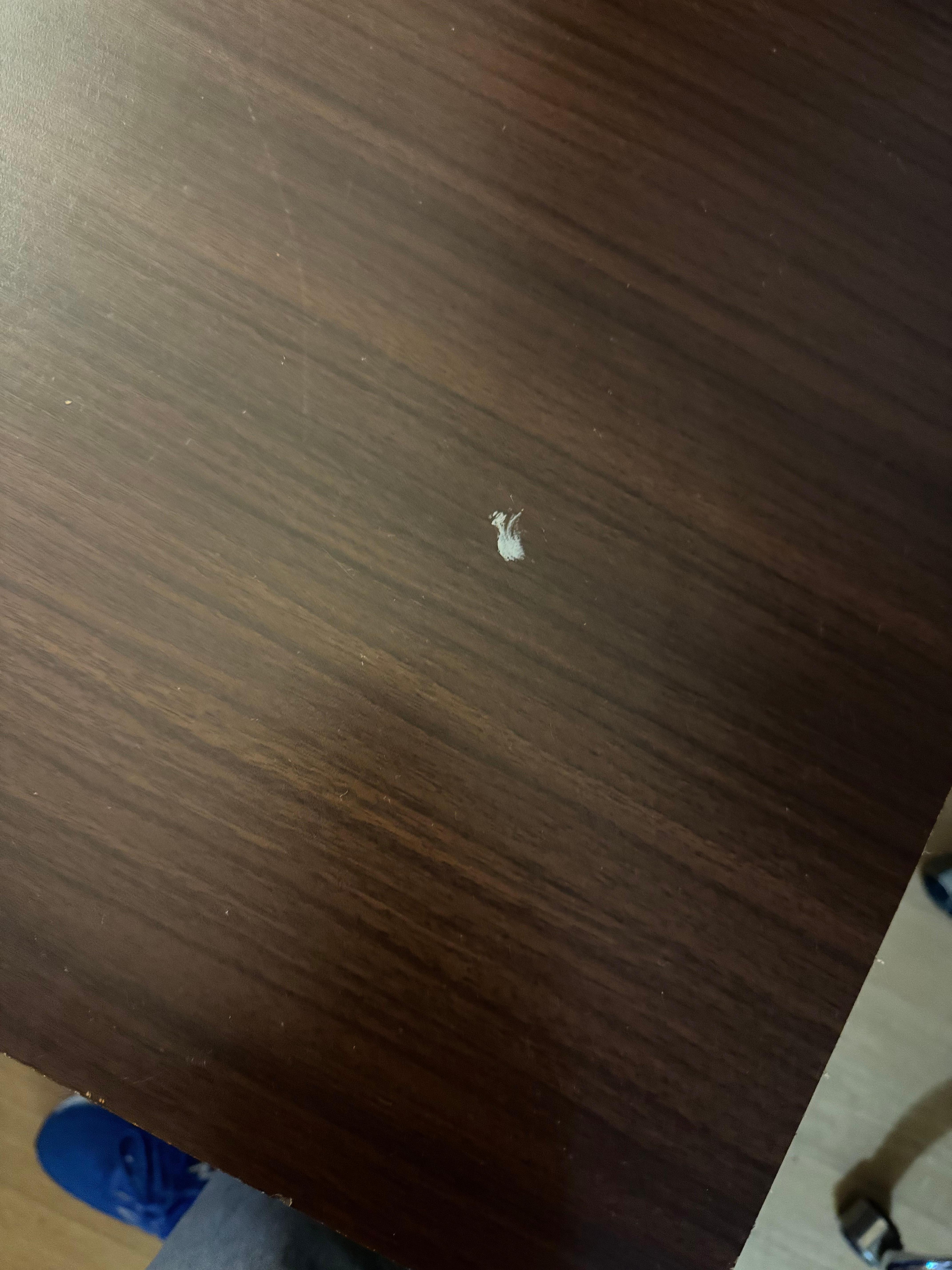 Random liquid on desk when I walked in