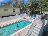 Beautiful pool area. We enjoyed the view from Upper balcony