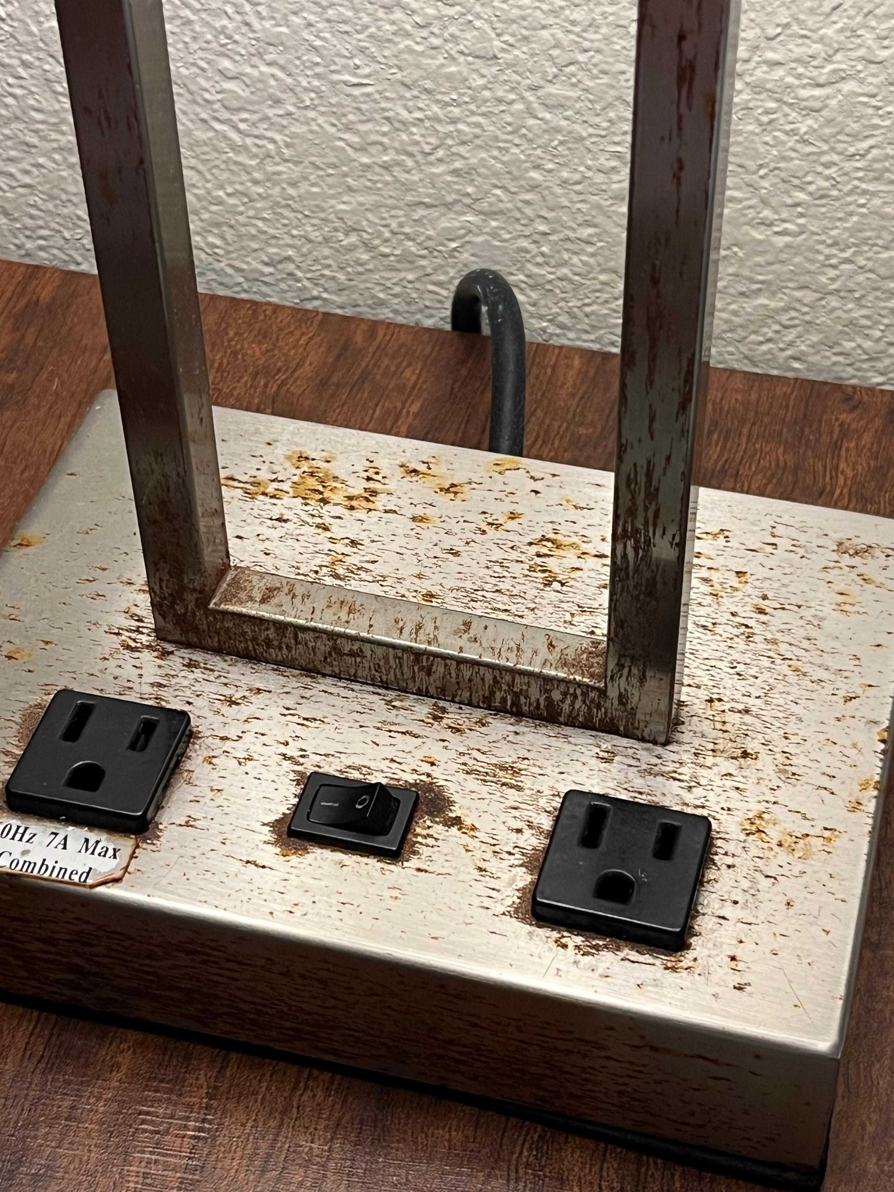 Rusted light fixture 