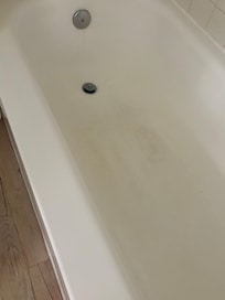 Upon checking in this is what bathtub look like filth and bugs