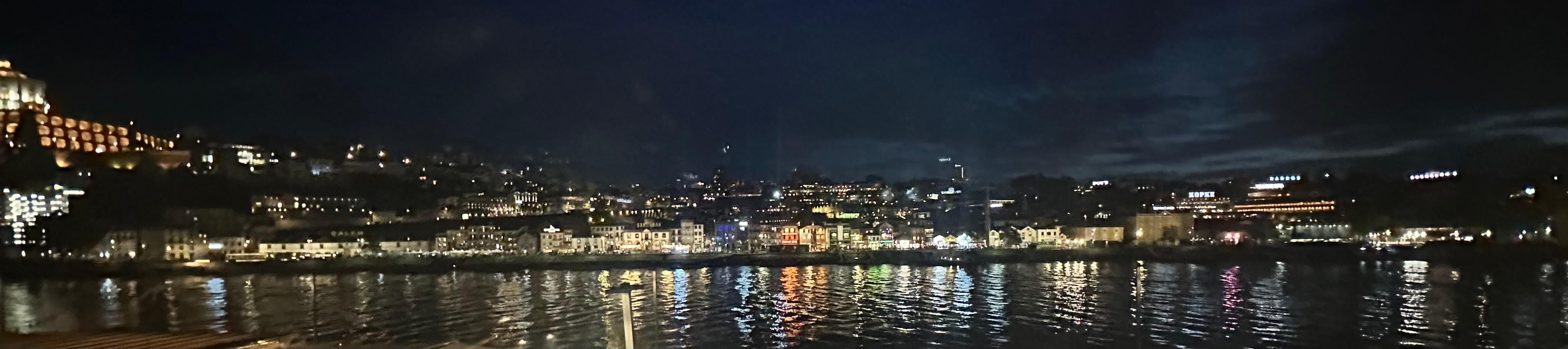 The nighttime view from our room