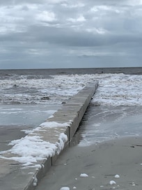 Atlantic Ocean with “king tide”