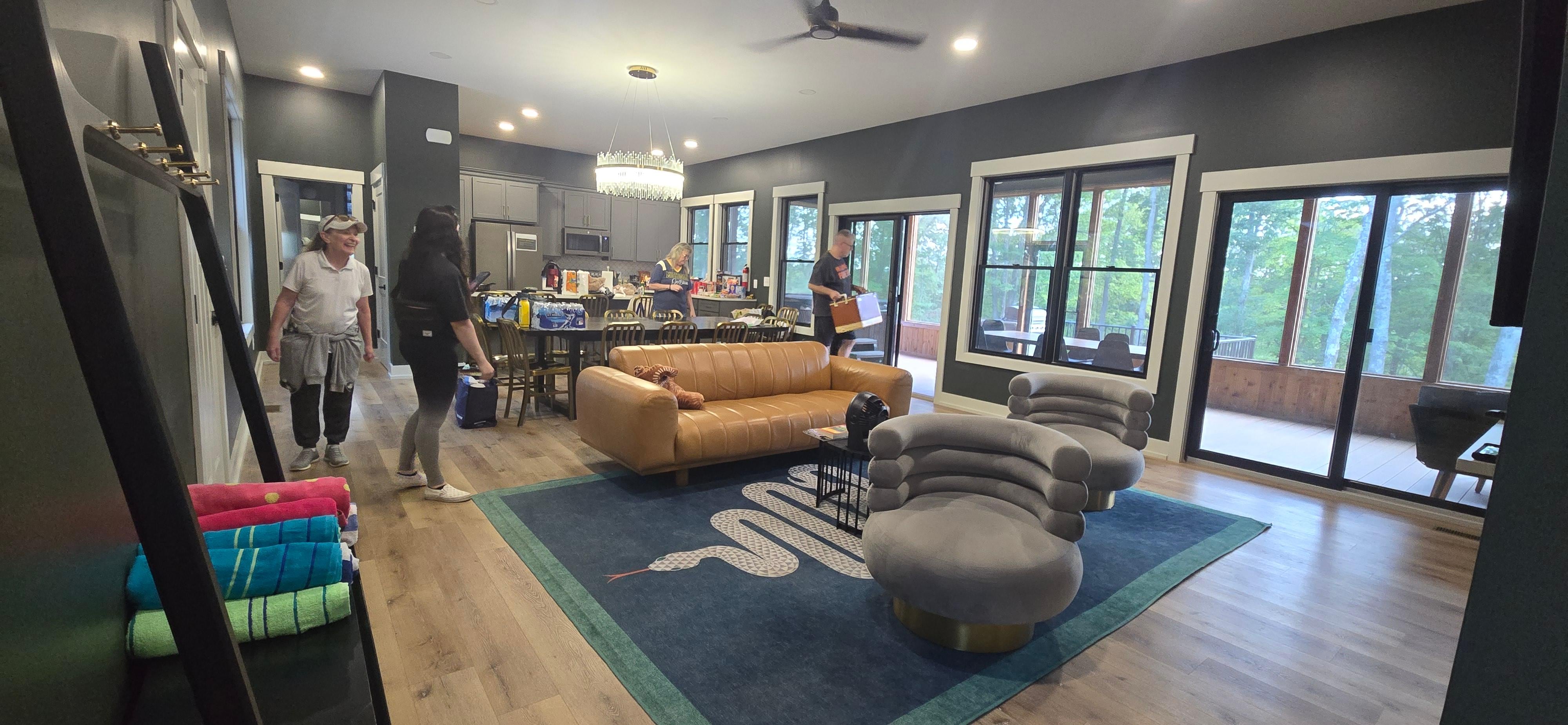 Beautiful open living room and kitchen