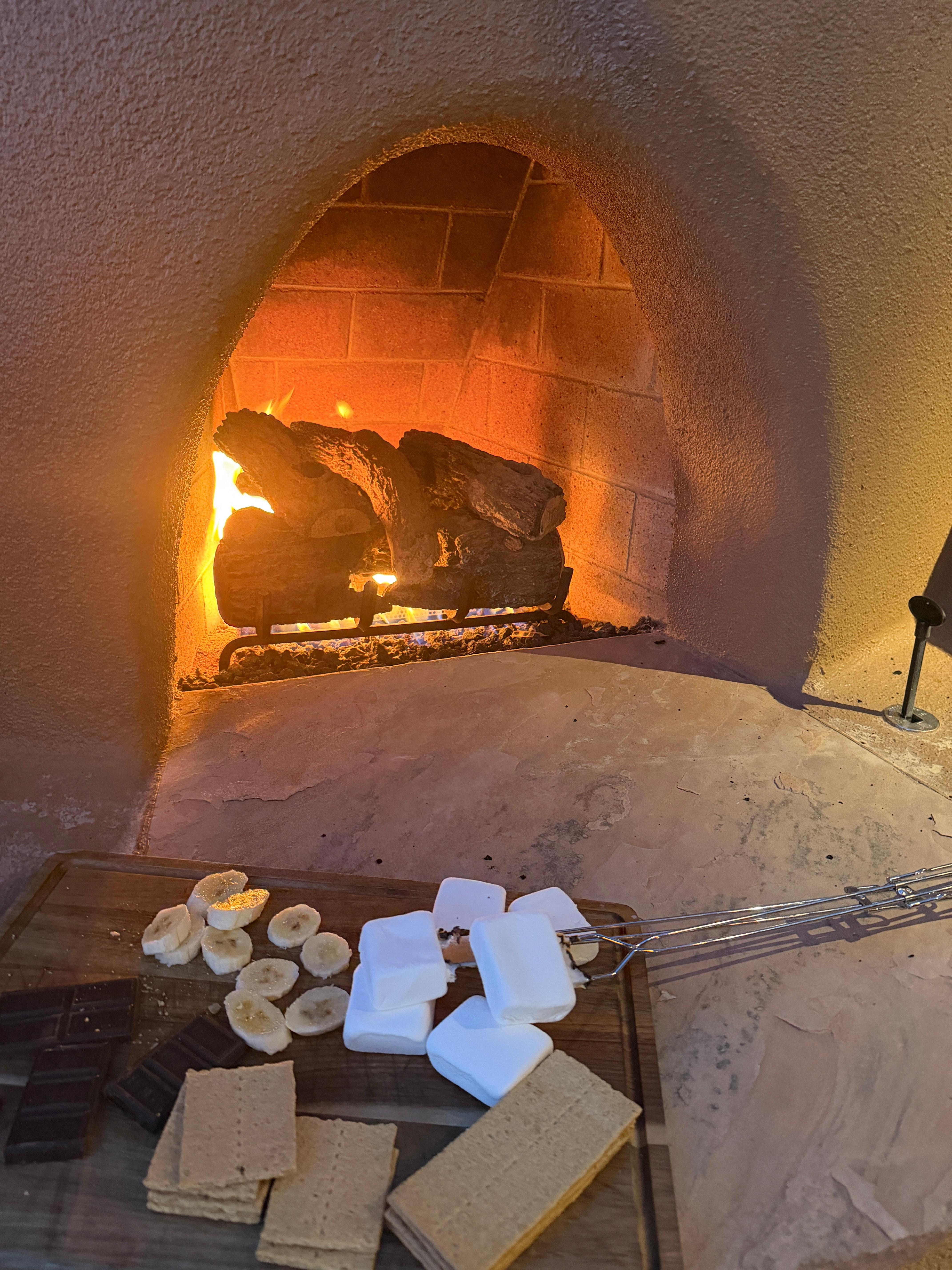 The fireplaces are perfect for S’mores