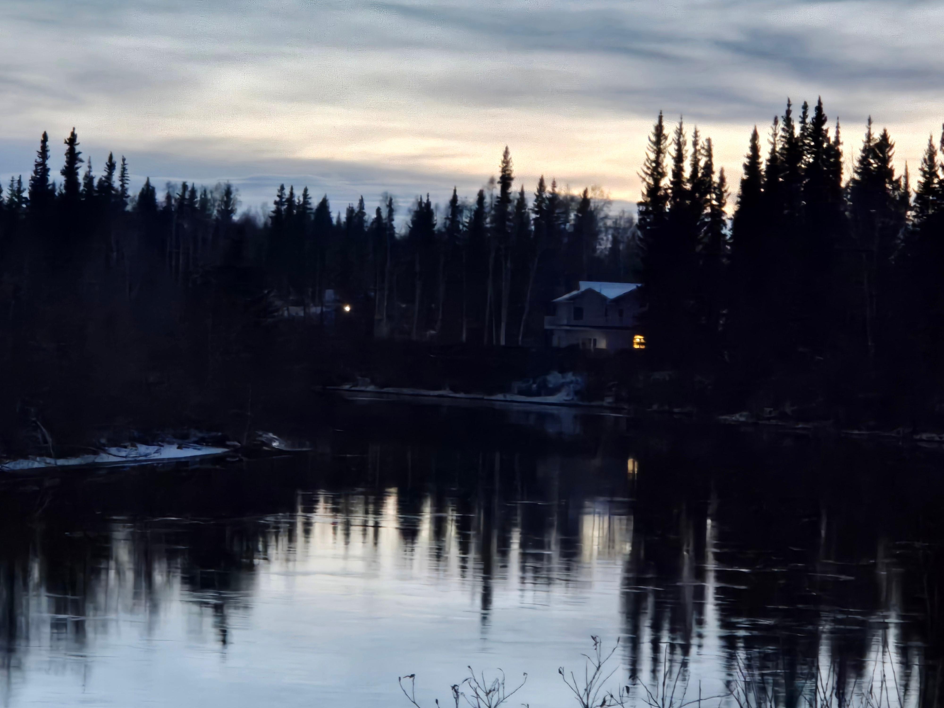 Chena River back yard view