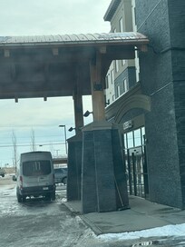 A nice bus for transport from and to the airport.