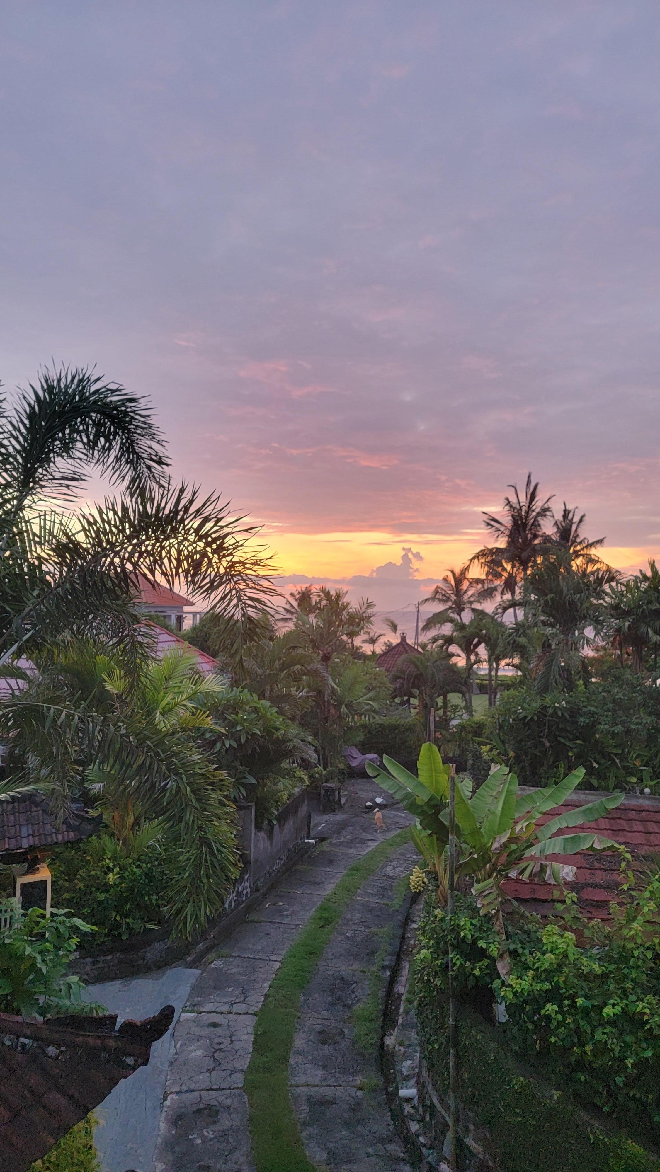 Aussicht von der oberen Plattform, die man für Yoga nutzen kann, oder einfach zum Relaxen