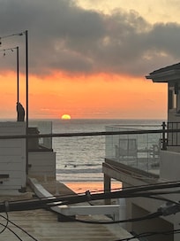 Sunset view from the private rooftop deck