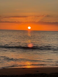Beautiful sunsets at the beach below condo