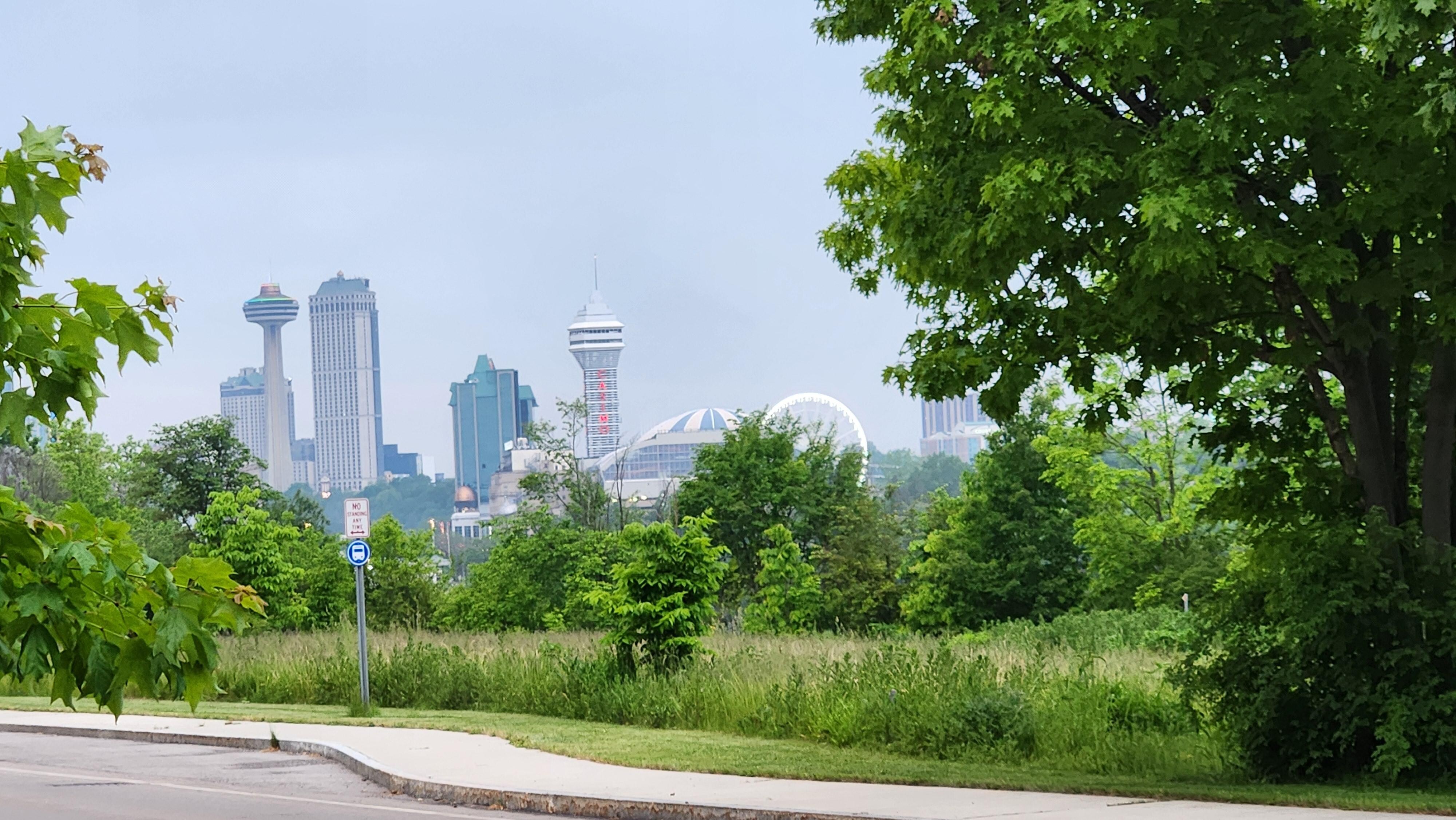 The view of Canada across the river