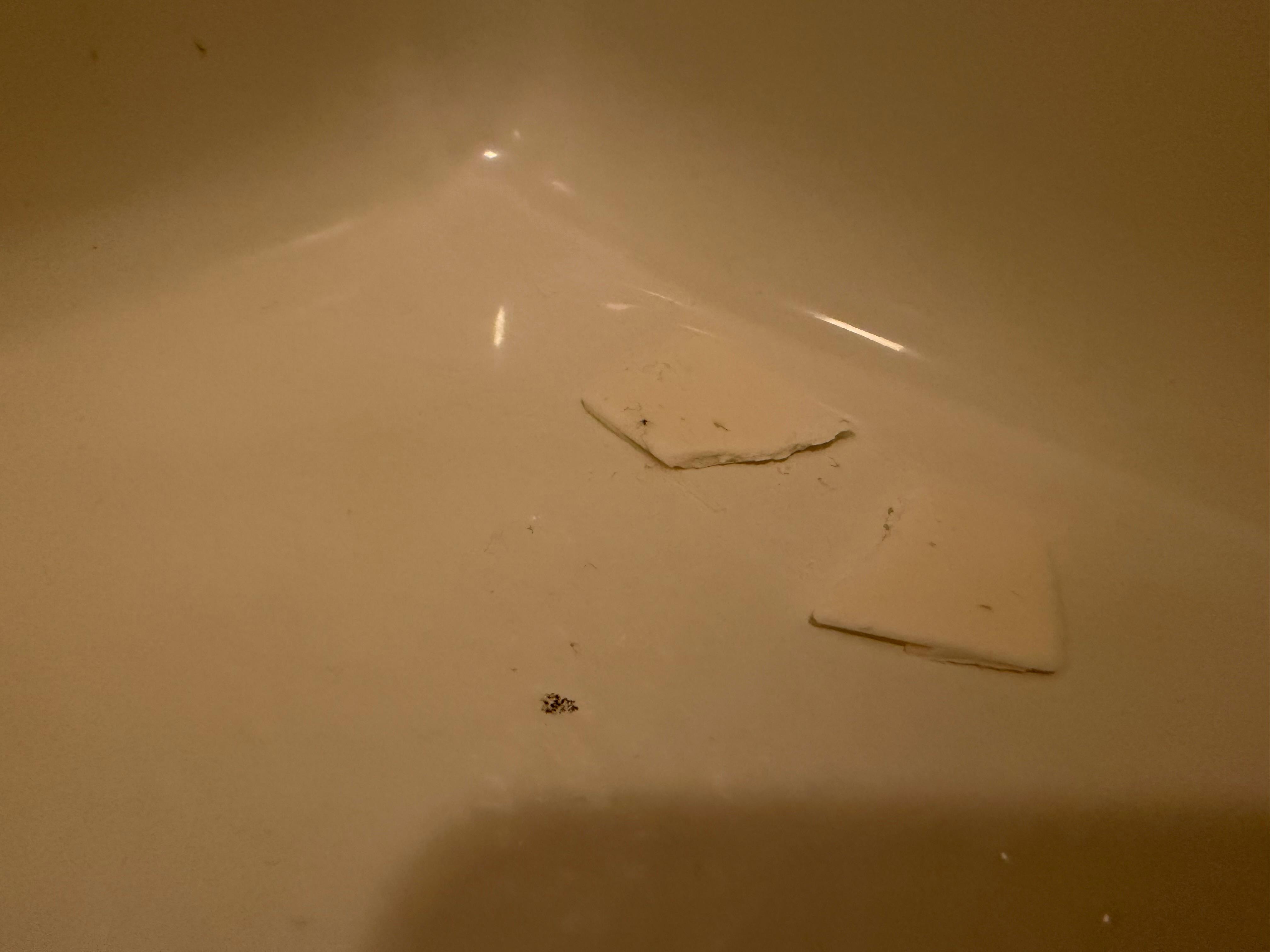 Soap stuck to floor of shower 