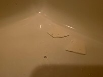 Soap stuck to floor of shower
