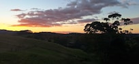 Sunset view over the valley from the lounge