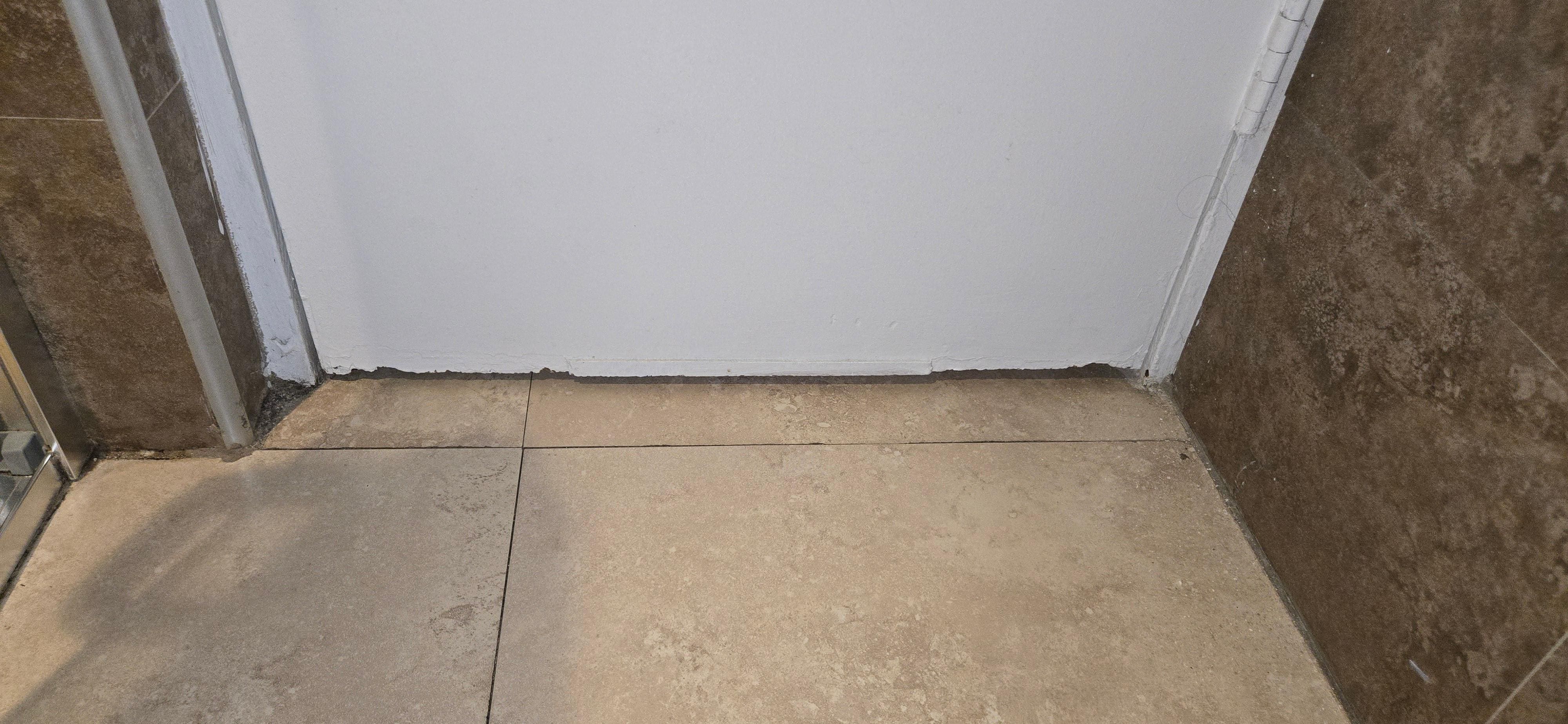 Door to the bathroom was messed up too. 