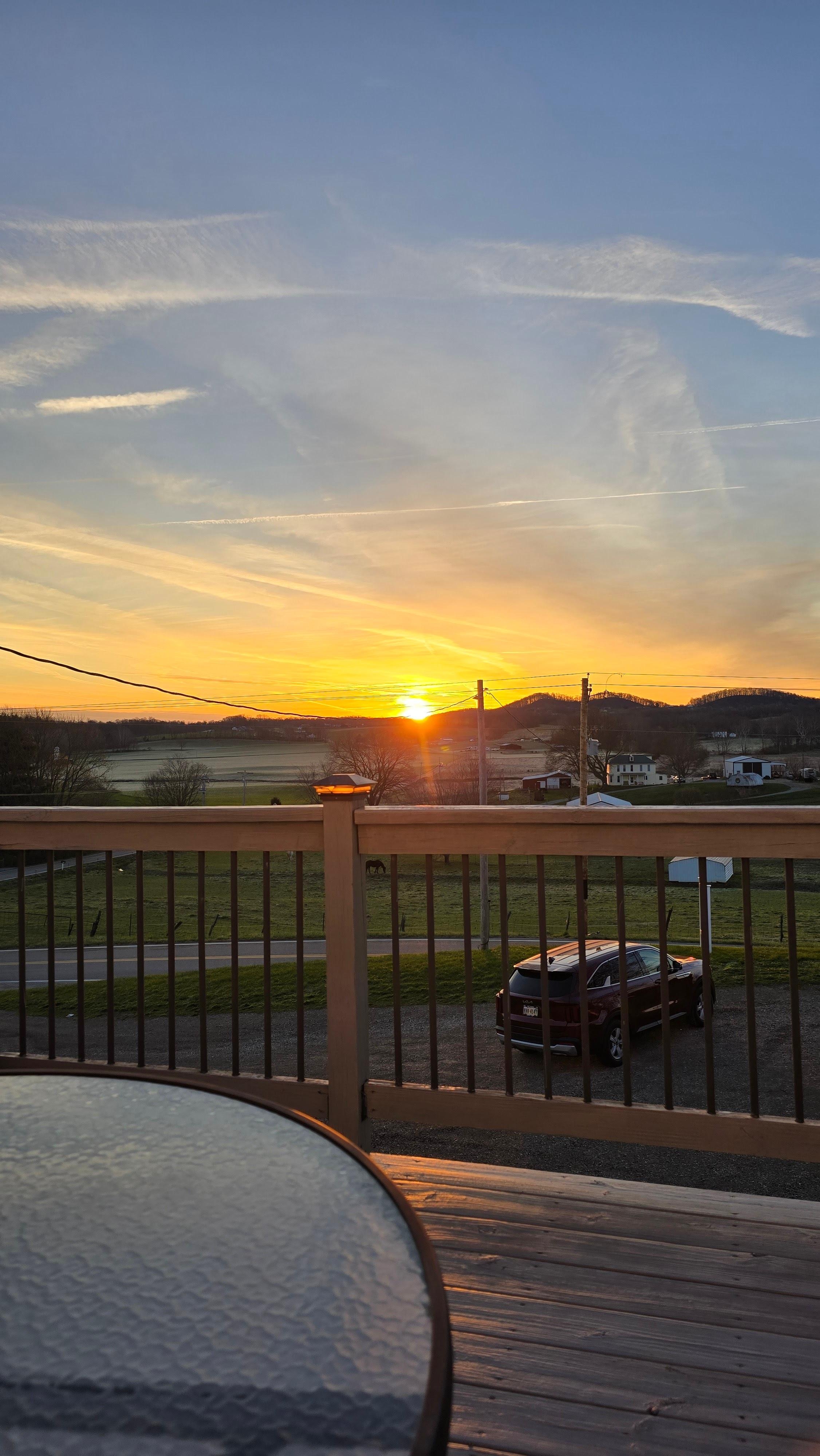 The beautiful sunsets. 