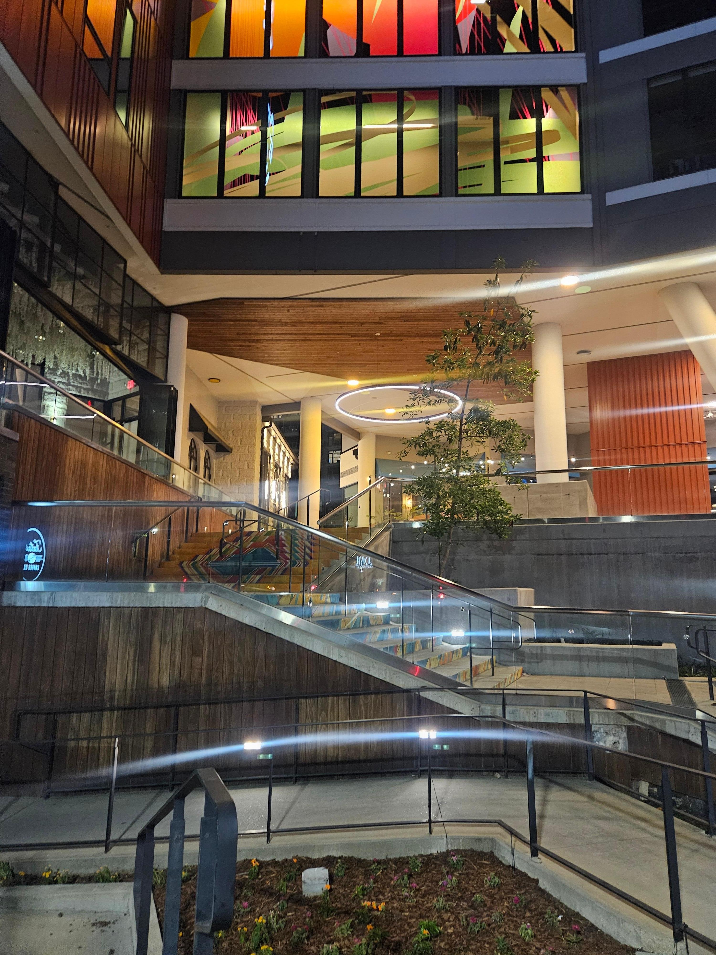 A few feet from hotel. Coffee bar and Restaurants...