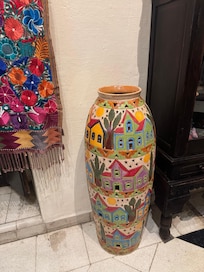 Pretty pottery throughout.