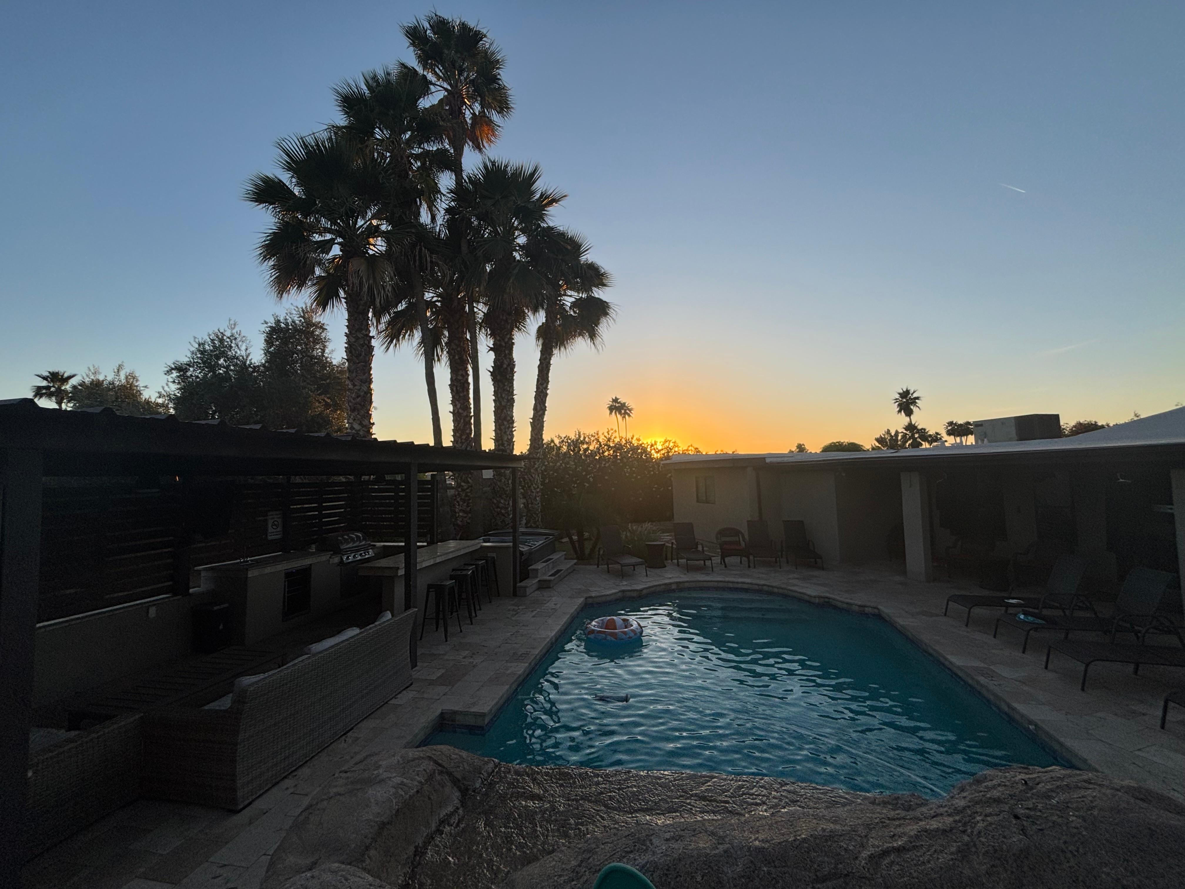 Sunset from the pool