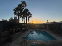Sunset from the pool