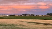 Sunset from the deck off the kitchen.