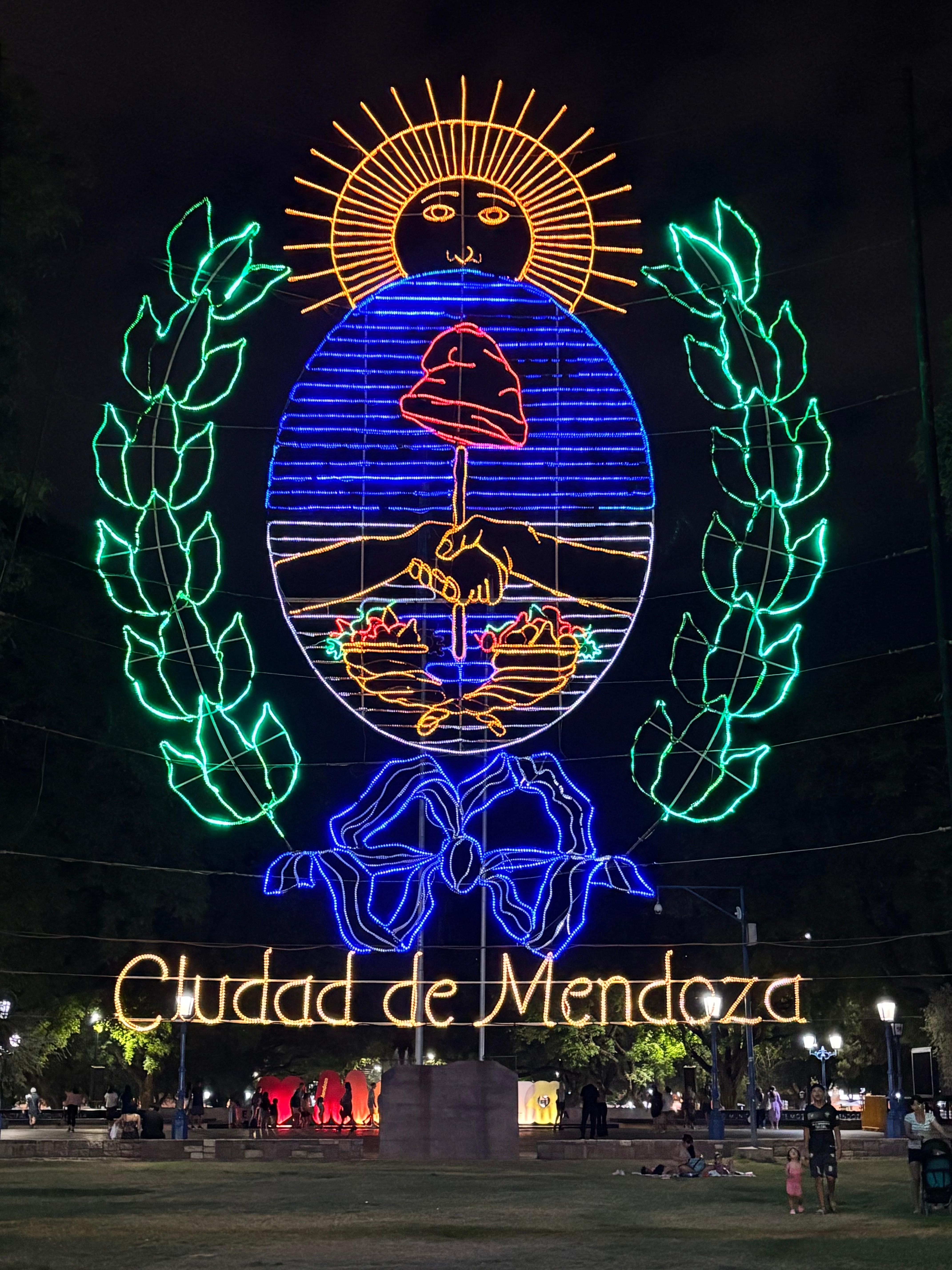 Sign in the plaza across the street