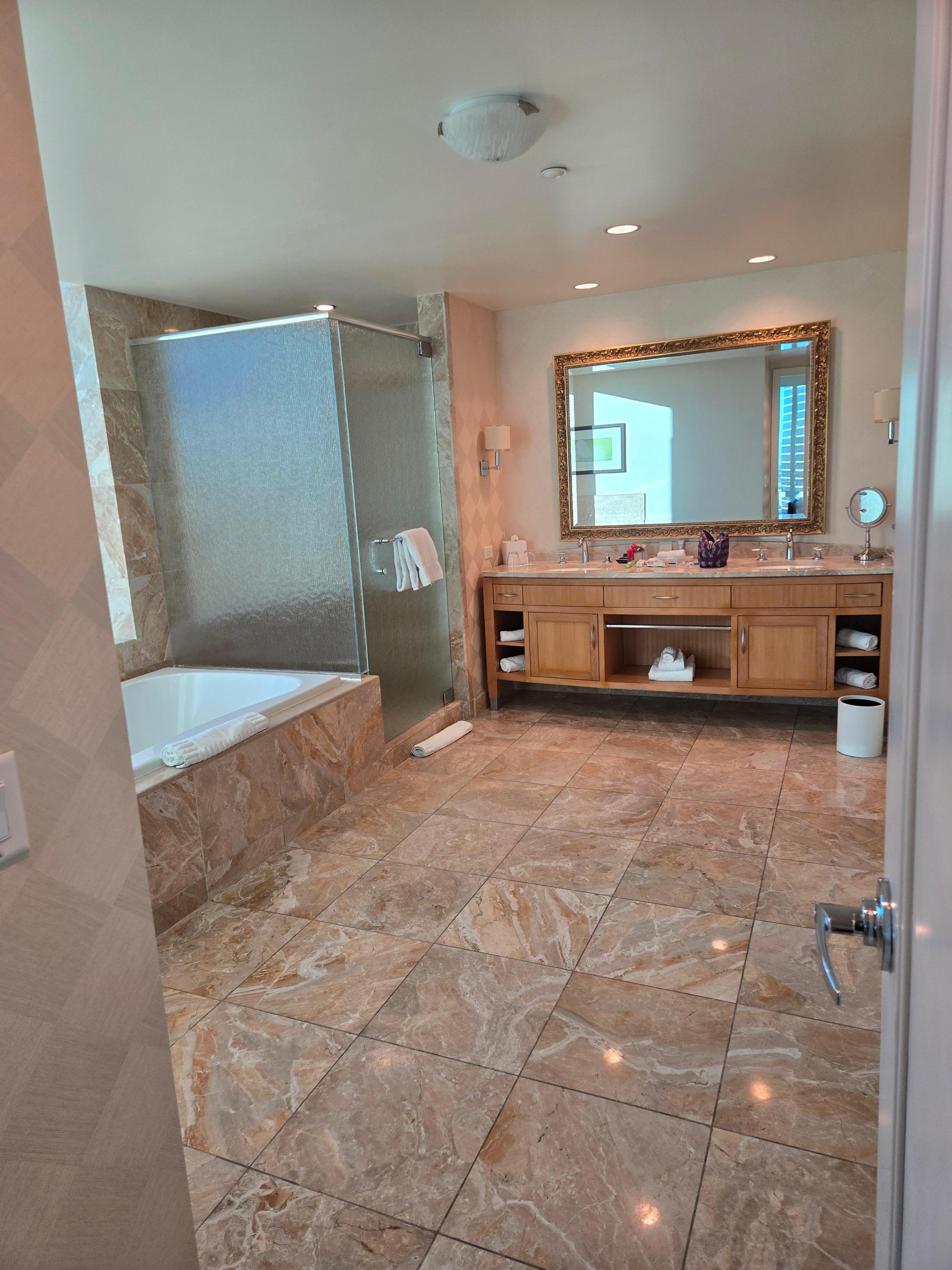 Master bath with private toilet room