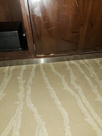 Bottom of tv stand was a little messed up.