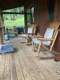 Rocking chairs on porch