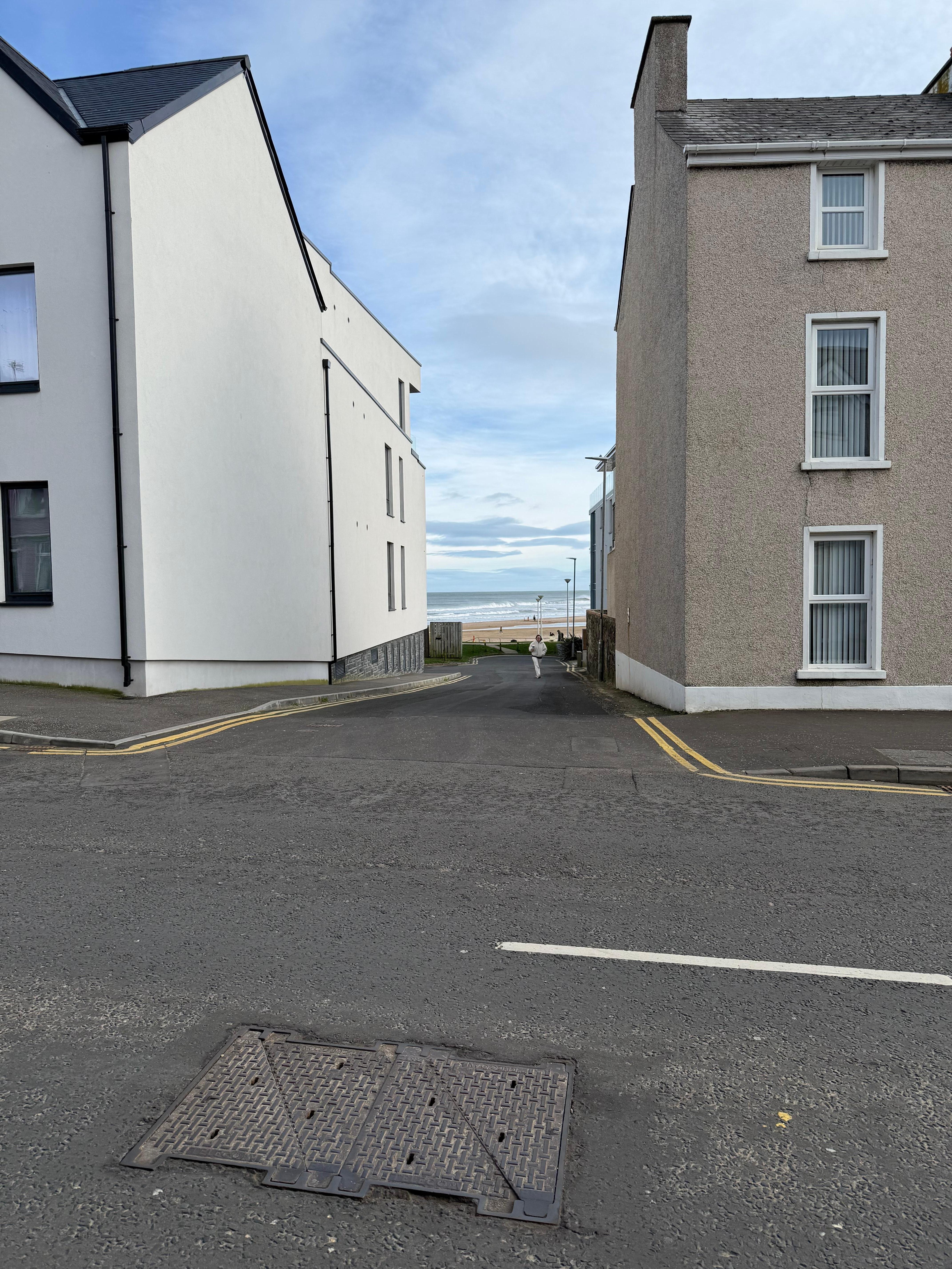 Beach only one block away