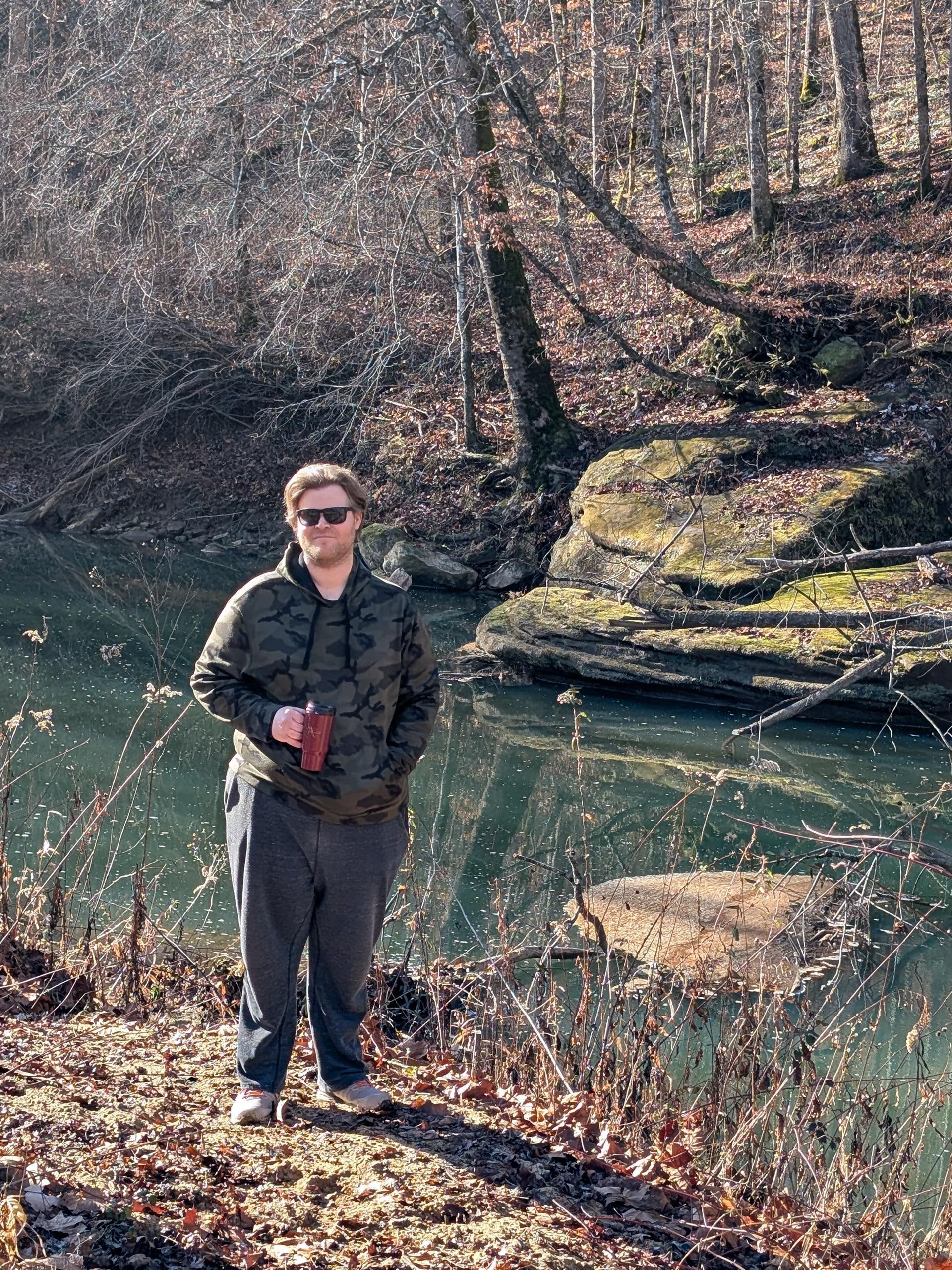 Enjoying the river location