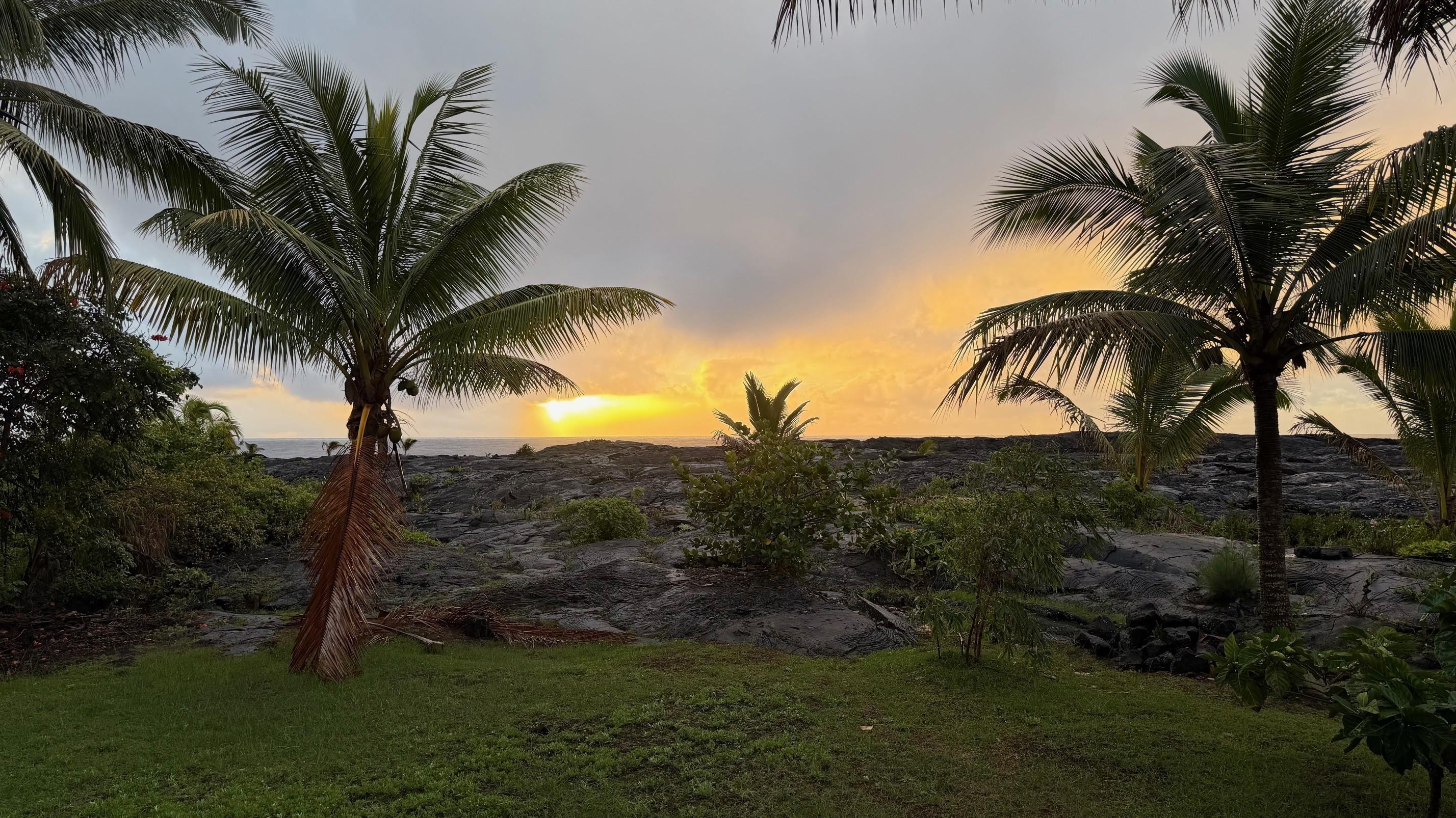 Sunrise from the back patio.  