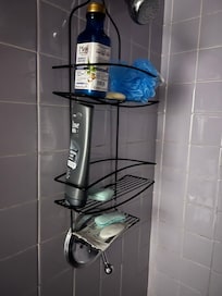 Used personal hygiene in the shower that was there when we arrived
