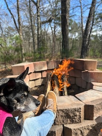 Gabby loved the fire pit too! Very relaxing!